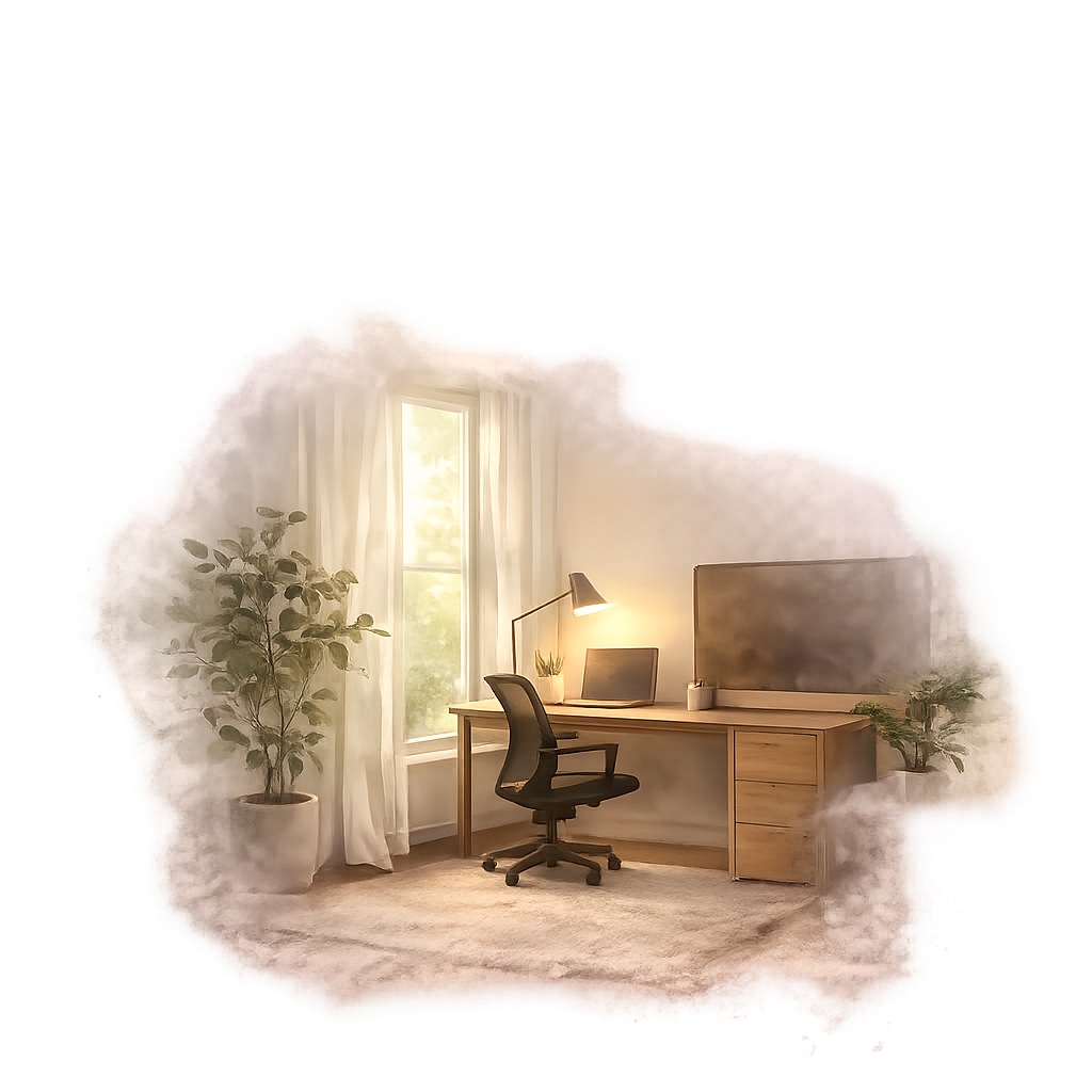 Working from home background graphic